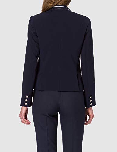 Morgan Veste Col galon rayé VECITY Blazer Casual, Marine, T38 para Mujer