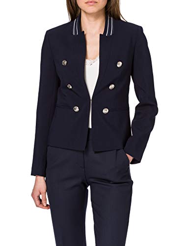 Morgan Veste Col galon rayé VECITY Blazer Casual, Marine, T38 para Mujer