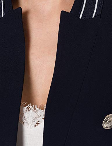 Morgan Veste Col galon rayé VECITY Blazer Casual, Marine, T38 para Mujer