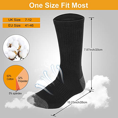 MOSOTECH Calcetines Deporte Hombre, 5 Pares Calcetines Hombres Para Running, Ciclismo, Caminata, Senderismo - Cojín Engrosado, Anti Ampolla, Soporte Para el Arco, Talla 41-46