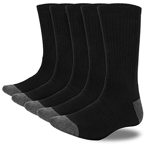 MOSOTECH Calcetines Deporte Hombre, 5 Pares Calcetines Hombres Para Running, Ciclismo, Caminata, Senderismo - Cojín Engrosado, Anti Ampolla, Soporte Para el Arco, Talla 41-46