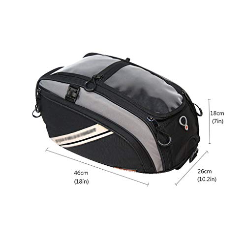 Motocicleta Casco Mochila Impermeable Ciclismo Ocio Bolsa de Viaje,Bolso de Hombro para Almacenar Teléfonos Móviles,Ropa,Computadoras Portátiles,Cascos y Más,reflectante,Doble Propósito(46x26x18cm)