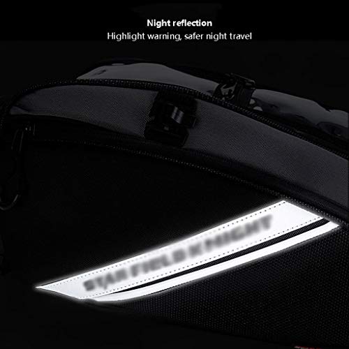 Motocicleta Casco Mochila Impermeable Ciclismo Ocio Bolsa de Viaje,Bolso de Hombro para Almacenar Teléfonos Móviles,Ropa,Computadoras Portátiles,Cascos y Más,reflectante,Doble Propósito(46x26x18cm)