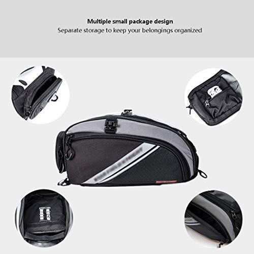 Motocicleta Casco Mochila Impermeable Ciclismo Ocio Bolsa de Viaje,Bolso de Hombro para Almacenar Teléfonos Móviles,Ropa,Computadoras Portátiles,Cascos y Más,reflectante,Doble Propósito(46x26x18cm)