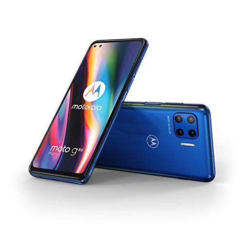 Motorola Moto G 5G Plus - Smartphone de 6.7" (5G FHD+, procesador Snapdragon SD765, 4x cámaras de 48 MP, batería de 5000 mAH, Dual SIM, 6/128 GB, Android 10), Azul [Versión ES/PT]