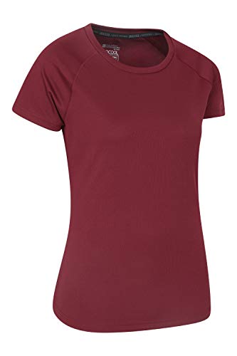 Mountain Warehouse Camiseta Endurance para Mujer - Top de Verano IsoCool para Mujer, Camiseta con protección Solar UV UPF30+ - para Correr, Viajar e IR al Gimnasio Burdeos 34