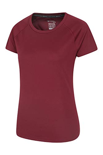 Mountain Warehouse Camiseta Endurance para Mujer - Top de Verano IsoCool para Mujer, Camiseta con protección Solar UV UPF30+ - para Correr, Viajar e IR al Gimnasio Burdeos 34