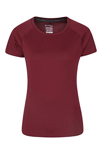 Mountain Warehouse Camiseta Endurance para Mujer - Top de Verano IsoCool para Mujer, Camiseta con protección Solar UV UPF30+ - para Correr, Viajar e IR al Gimnasio Burdeos 34