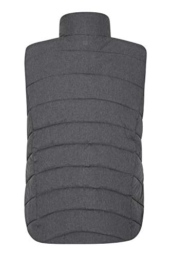 Mountain Warehouse Chaleco Acolchado Opal para Mujer - Ligero, cálido, Bolsillos con Cremallera e Impermeable - Ideal para llovizna, Invierno Gris Oscuro 34