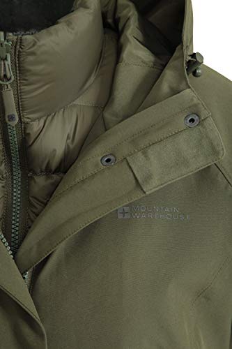 Mountain Warehouse Chaqueta Larga de Invierno 3 en 1 para Mujer de Alaskan Caqui 44