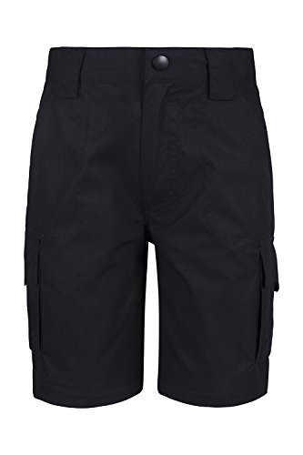 Mountain Warehouse Pantalón Convertible Active para niños - Pantalón Ligero para niños, pantalón de Secado rápido, Bolsillos - para Viajar y Acampada Negro 7-8 Años