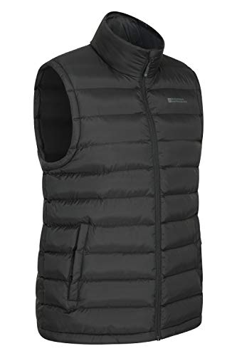 Mountain Warehouse Seasons Gilet Rellenado Estaciones - Chaleco hidrófugo de Gilet, Chaqueta Caliente, Ligera con Dos Bolsillos Delanteros, fáciles almacenar la Capa, Invierno Negro XXS