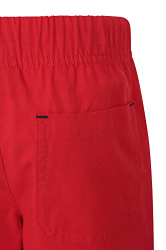 Mountain Warehouse Waterfall Cortocircuitos del aro de los Cabritos - Cortocircuitos del Verano de los niños Ligeros, Pantalones Cortos elásticos de Waistband, Pantalone Rojo 3-4 Años
