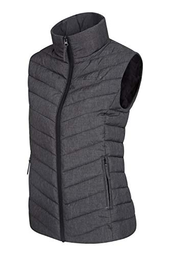 Mountain Warehouse Windemere Gilet Rellenado de Las Mujeres - Warmer Adicional del Cuerpo del Calor, Bolsillos, Chaqueta Llena del Chaleco de Las señoras, Invierno Carbón 34