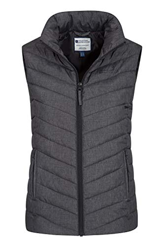 Mountain Warehouse Windemere Gilet Rellenado de Las Mujeres - Warmer Adicional del Cuerpo del Calor, Bolsillos, Chaqueta Llena del Chaleco de Las señoras, Invierno Carbón 34