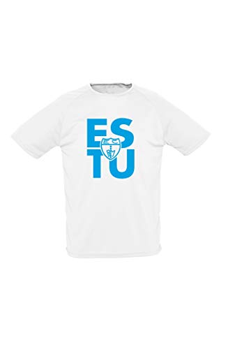 Movistar Estudiantes Estu Blanco-Celeste 20-21 Camiseta Casual, Unisex Adulto, XL