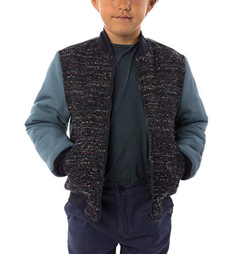 MPL Chaqueta Bomber de Niño. Cazadora Moderna Azul con Cremallera. Chaqueta de Beisbol, Aviador o Acolchada. 12 Años.