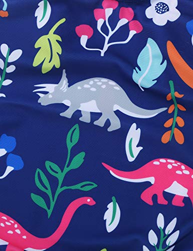 MSemis Bikini Taje de Baño Una Pieza para Bebé Niñas Impresión de Animales Flores Bañador Tirantes Playa Piscina Azul Marino 18-24 Meses