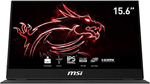 MSI Optix MAG161V - Monitor portátil de 15.6", FullHD 60Hz (1920 x 1080, pantalla plana, panel IPS, ratio 16:9, brillo 180 nits, Anti-glare) negro