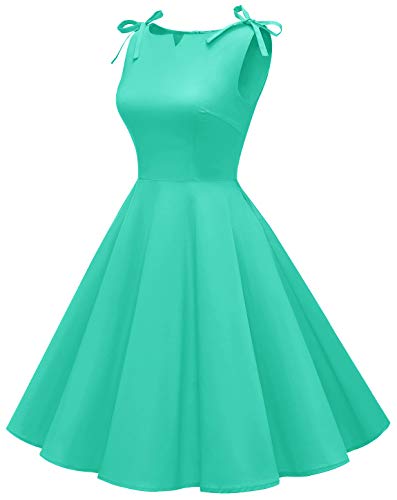 MUADRESS 1958 Vestidos Verano de Fiesta Mujer Elegante 1950s Pin Up Vintage Falda Retro Cóctel Rockabilly Clásico Tiffany L