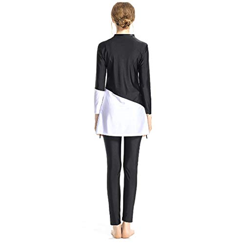 MUCHAO Traje de baño de Muselina para Mujer Trajes de baño protección Solar Verano Burkini Ligero Hijab Traje de baño Modesto islámico para Damas Ropa de Playa 2 Juegos de Piezas