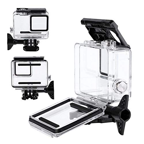 Mugast Cubierta de la Caja de la cámara a Prueba de Agua para Gopro Hero 7,30m Buceo Marco de la Carcasa de la Carcasa subacuática para Surf, Buceo, natación, Selfie, Turismo, Paracaidismo, etc.