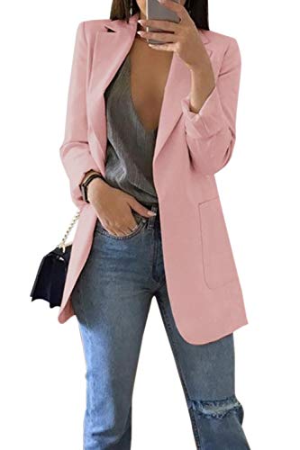 Mujer Blazer Traje De Chaqueta Ropa Trabajo Casual OL Oficina Negocio Solapa Manga Larga Bolsillo
