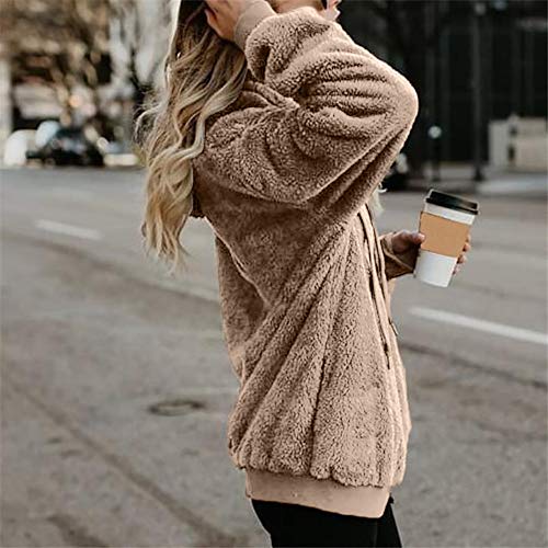 Mujer Caliente y Esponjoso Tops Chaqueta Suéter Abrigo Jersey Mujer Otoño-Invierno Talla Grande Hoodie Sudadera con Capucha riou
