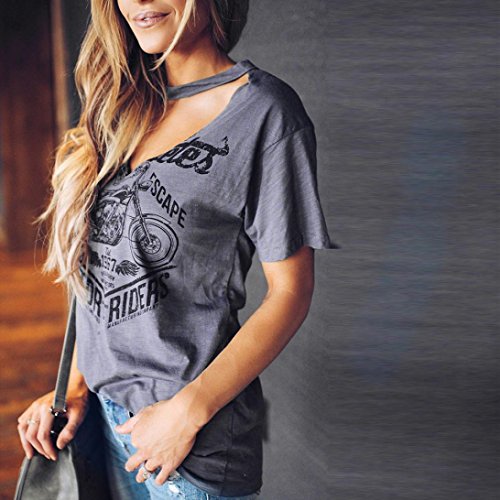 Mujer Camiseta,Sonnena Patrón de Sol Estampado sin Manga Camiseta para Mujer y Chica Joven Casual Sexy Traje de Verano Fresco para Citas Actividades al Aire Libre (XL, Gris-2)