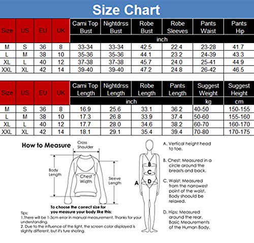 Mujer Camisones Conjunto de Pijama de Encaje Sexy Elegante Ropa de Interior Dormir Pijamas para Mujer Familias para Todas Las Estaciones Camisones (Azul Oscuro 2, XL)