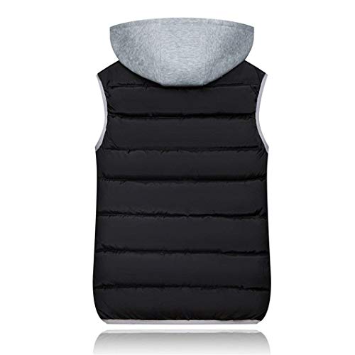 Mujer Chaleco Acolchado Otoño Invierno Elegantes Sin Mangas Pluma Camisolas Ropa Ligeramente Colmar Chaleco Chaqueta con Capucha Vest Fashion Retro Casual Cómodo con Cremallera Outerwear