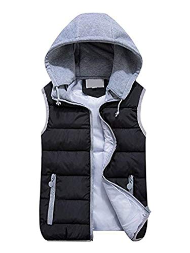 Mujer Chaleco Acolchado Otoño Invierno Elegantes Sin Mangas Pluma Camisolas Ropa Ligeramente Colmar Chaleco Chaqueta con Capucha Vest Fashion Retro Casual Cómodo con Cremallera Outerwear