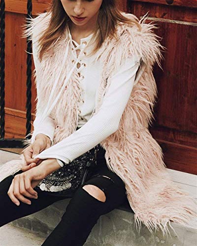 Mujer Chaleco De Piel Largos Elegantes Otoño Invierno Relaxed Piel Sintética Cazadoras Fashion Basic Casual Tallas Grandes Cómodo Polares Termica Chalecos De Piel Outerwear Abrigos Ropa