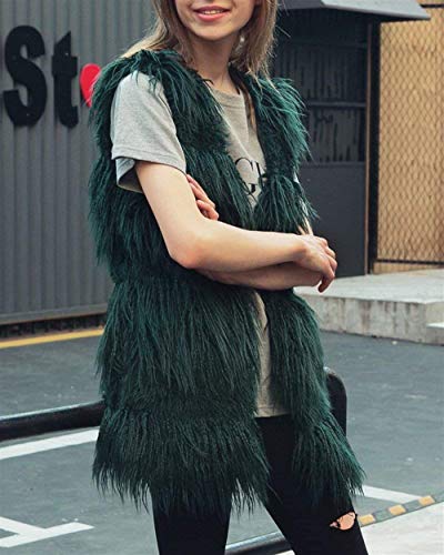 Mujer Chaleco De Piel Largos Elegantes Otoño Invierno Relaxed Piel Sintética Cazadoras Sencillos Fashion Casual Tallas Grandes Cómodo Polares Termica Chalecos De Piel Outerwear Abrigos Estilo