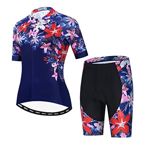Mujer Ciclismo Jersey Set Verano Bicicletas Ropa de Montaña Ropa Ciclismo - - X-Large