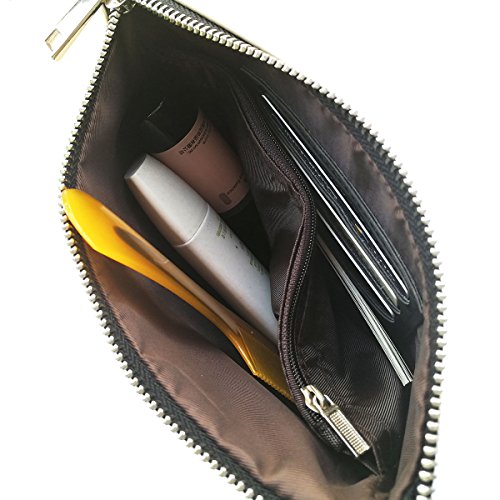 Mujer Harry Potter Hogwarts Escuela Insignia Cuero Cremallera Billetera Bolsa de Cosméticos