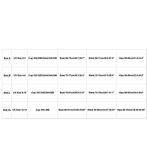 Mujer Sexy Bikini de una Pieza,Sonnena Mujeres Bohemian Estampado Bodysuit Bikini Bandeau Traje de baño Push-up Padded Bra Cintura Alta Talla Grande Ropa de Playa