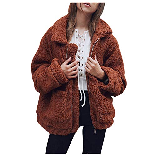 Mujer Sudadera con Capucha para Mujer Rebajas Talla Grande suéter para Mujer otoño e Invierno Camisa de Manga Larga Chaqueta Caliente botón de Felpa Descuento riou