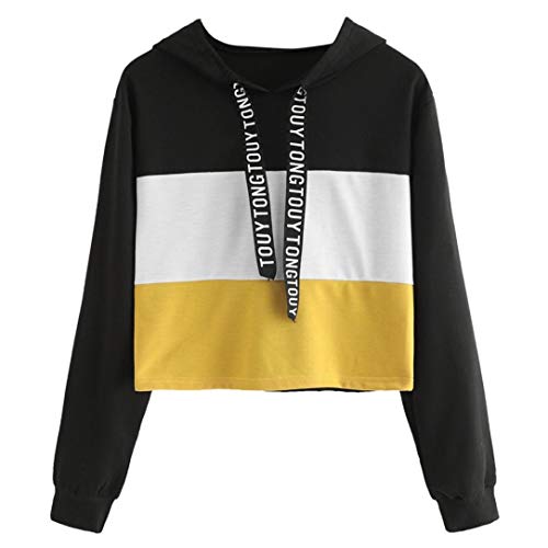 Mujer Sudaderas, ASHOP Blouses For Woman Elegant Embroidery Sweatshirt Sudaderas para Mujer Top Deporte (Negro,L (EU:36-38))
