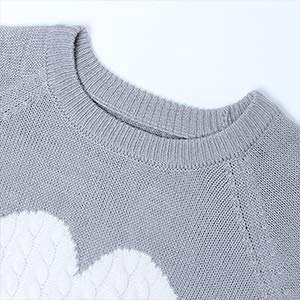 Mujer sudaderas Básico Punto Suéter de Moda O-Cuello Otoño Invierno Oversize Jerseys Blusas Abrigo Tops (Medium, Gris)