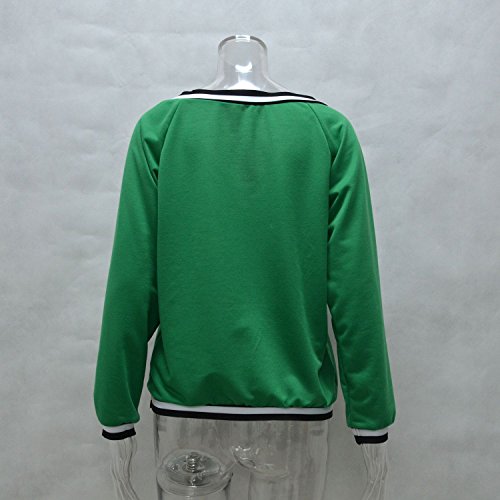 Mujer Sudaderas Deportivas Anchas Invierno Otoño Sudadera Elegantes Verde Basicas Manga Lindo Chic Larga V Cuello Sweatshirts Juveniles Hipster Casual Niña Pullover Tops Camisetas