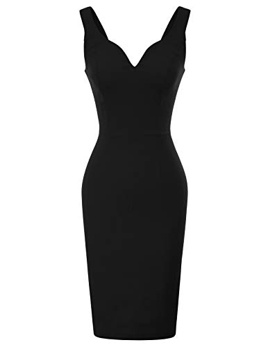 Mujer Vestido Elegante sin Mangas Lápiz para Cóctel Fiesta 2XL CL010987-1