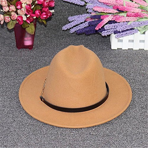 Mujeres Chicas Modernos Otoño Invierno Retro Sombreros Fedora Sombreros Trilby Color Camello