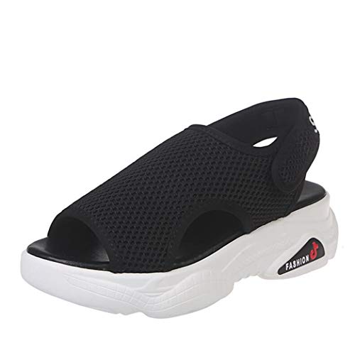 Mujeres Sandalias de Moda de Verano al Aire Libre Transpirable Zapatos Ligeros Femeninos Slingback cuñas Plataforma Sandalias Deportivas