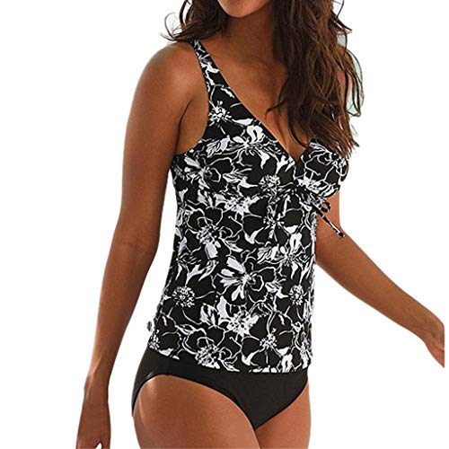 Mujeres Verano sin Respaldo Raya Sexy Traje de baño Trajes de baño Ropa de Playa Traje de baño siamés Conjunto de Bikini liquidación(Negro,XL)