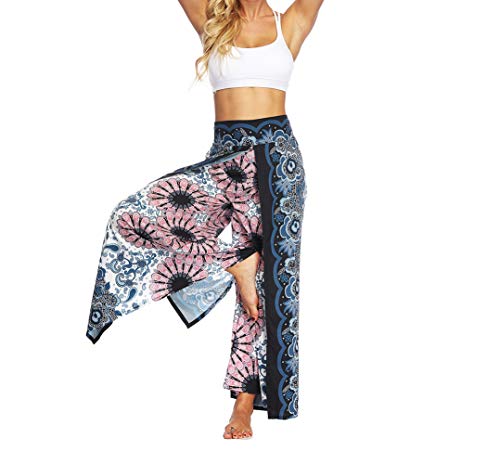 Mujeres Yoga Pantalones Pierna Ancha - Corriendo Sports Gym Secado Rápido Transpirable Suelto Casual Sudaderas(Estilo B L/XL)