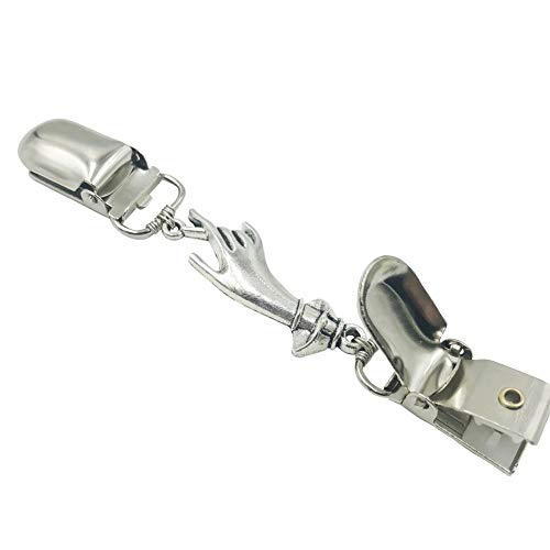 Mulitigy Clip de Cardigan Manos Clips de Vestir para la Ropa de Las Mujeres Suéter Clips con Cadena