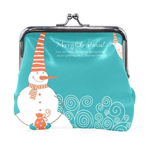 Muñeco de Nieve Monedero Embrague Bolso pequeño Monedero Monedero Bolsa Cambio de Tarjeta Organizador Titular Pequeño Mini Almacenamiento Llave de sujeción para niña Mujer Regalo de Fiesta Femenina