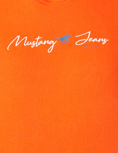 mustang Bella H Front AW Sudadera con Capucha, Naranja, M para Mujer
