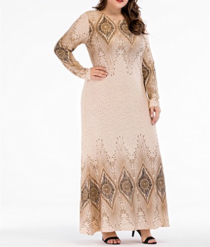 Musulman Abaya Vestido Maxi Dot Print Bat Manga Larga túnica Estilo Kimono Suelto Vestidos Moda Caftan Color de Contraste árabe tamaño Libre